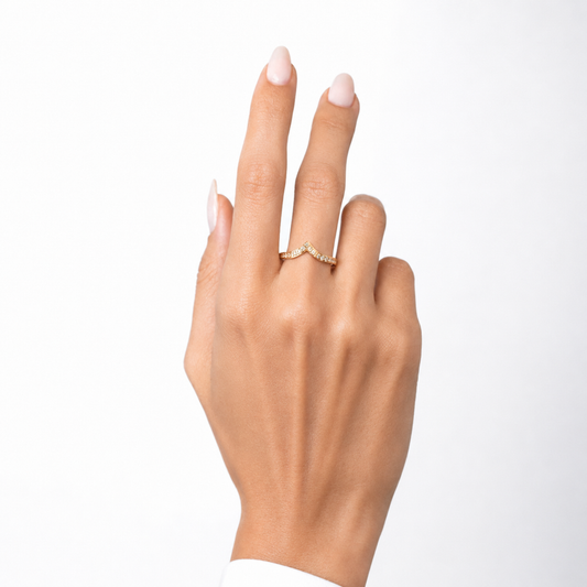 Pavé Chevron Ring