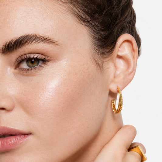 Rope Edge Hoop Earrings