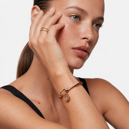 Coin Medallion Cable Bracelet