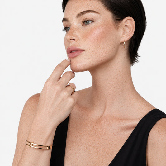Double Bar Open Bangle