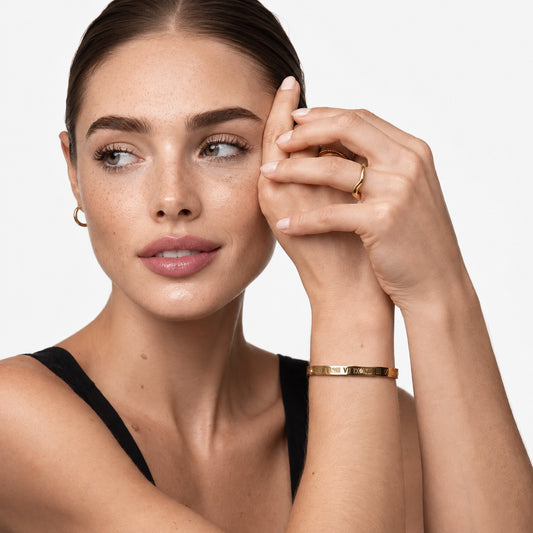 Roman Numeral Double Bangle