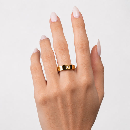 Studded Band Ring