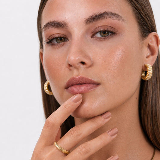 Crystal Rope Hoop Earrings