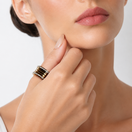 Roman Numeral Stacked Ring
