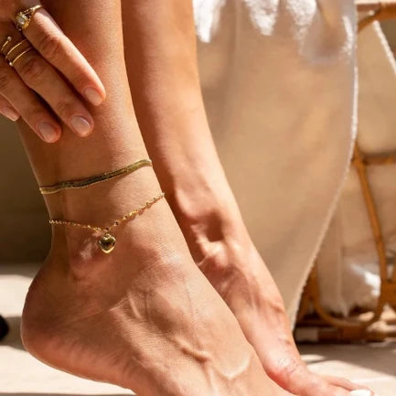 Heart Pendant Anklet